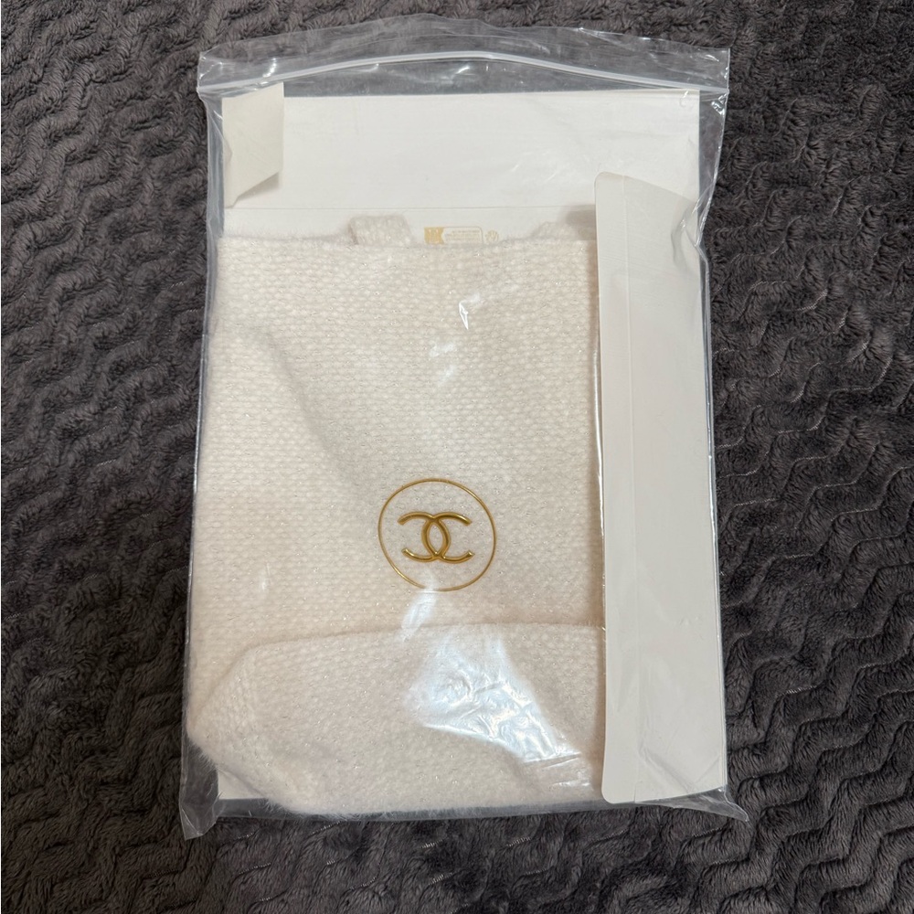 Chanel Winter Tote with Gold Logo